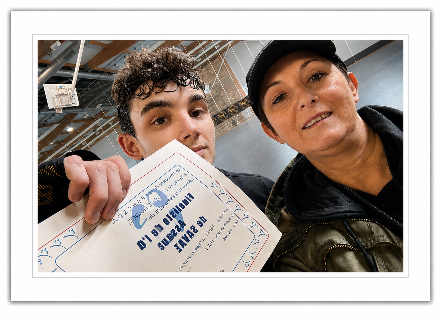 Souvenir avec le diplôme de Savate