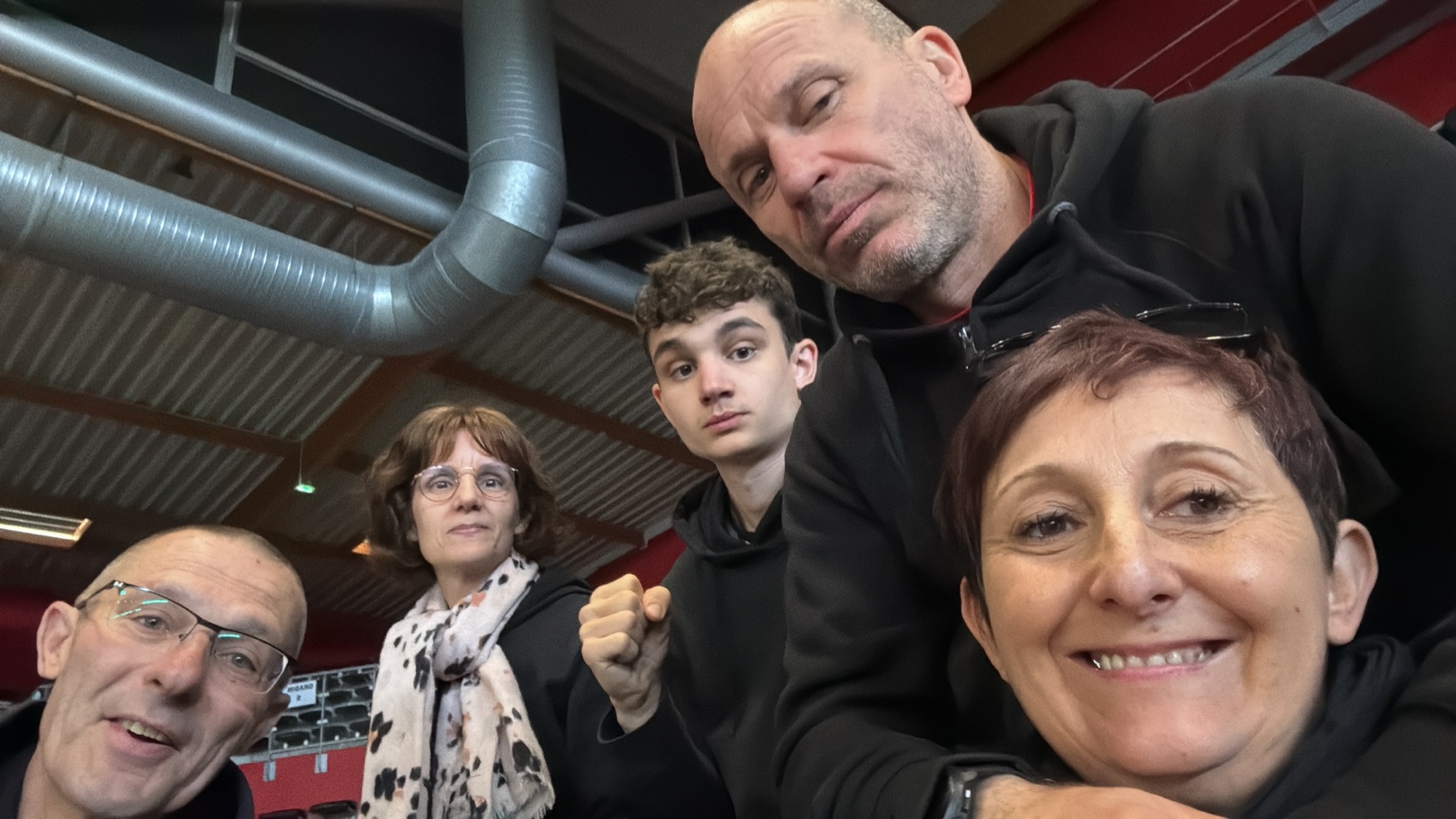 L'équipe venue soutenir son compétiteur