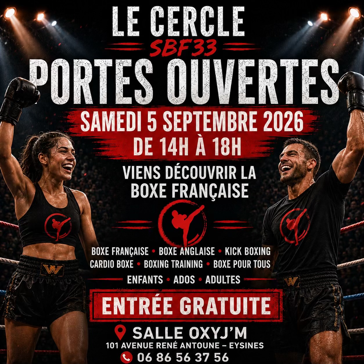 Portes ouvertes du Cercle SBF33, samedi 5 septembre 2026 de 14 h à 18 h